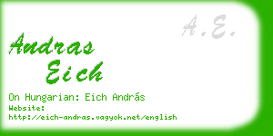 andras eich business card